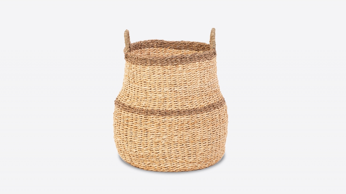 Panier jonc de mer naturel