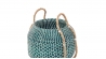 PANIER JONC DE MER BLEU TURQUOISE