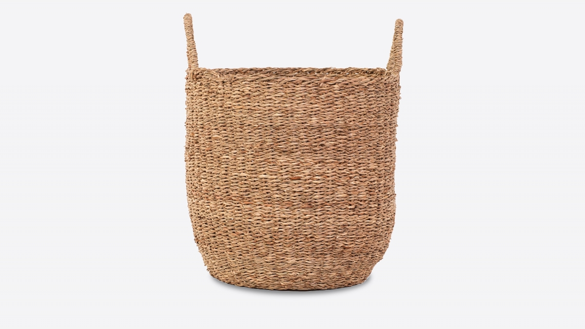 Panier jonc de mer naturel