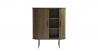 Buffet haut 2 portes - Bois foncé - ALBA