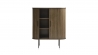 Buffet haut 2 portes - Bois foncé - ALBA