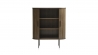 Buffet haut 2 portes - Bois foncé - ALBA