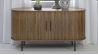 Buffet 2 portes 140 cm - Bois foncé - ALBA