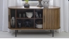 Buffet 2 portes 140 cm - Bois foncé - ALBA