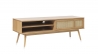 Meuble TV 1 porte 150 cm - Bois et rotin - CAPRI