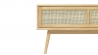 Meuble TV 1 porte 150 cm - Bois et rotin - CAPRI